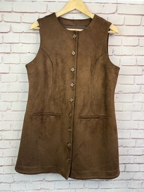 wild fable Brown Faux Suede Vest